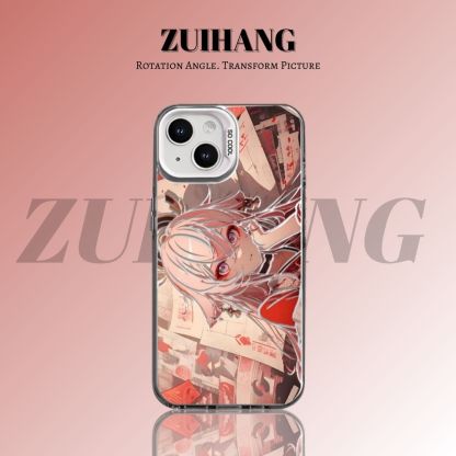 原神彩銀線條漸變防摔手機殼