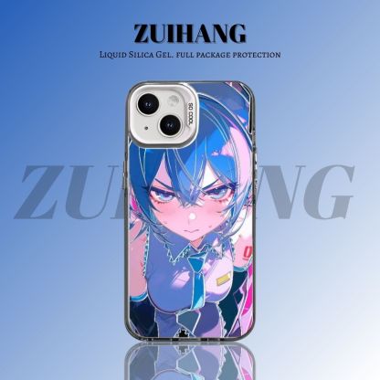 【大集合3.0】動漫彩銀線條漸變防摔手機殼