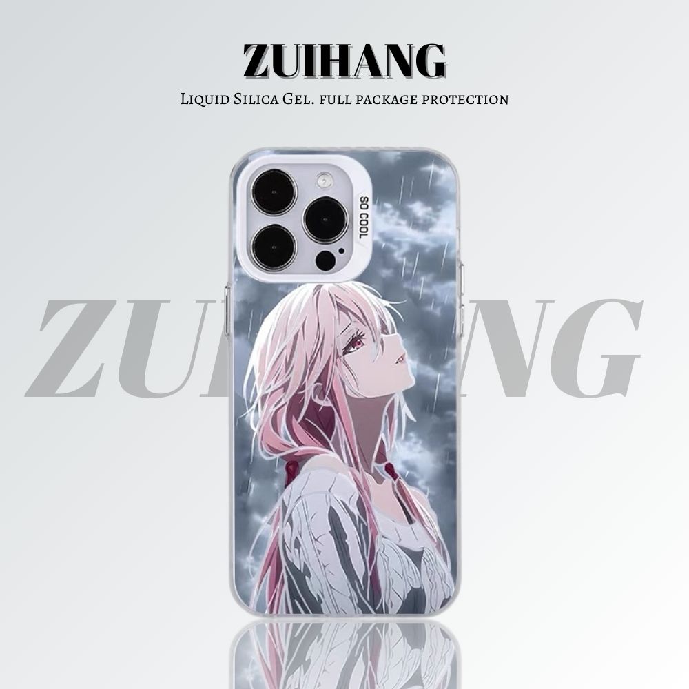 【大集合1.0】動漫彩銀線條漸變防摔手機殼