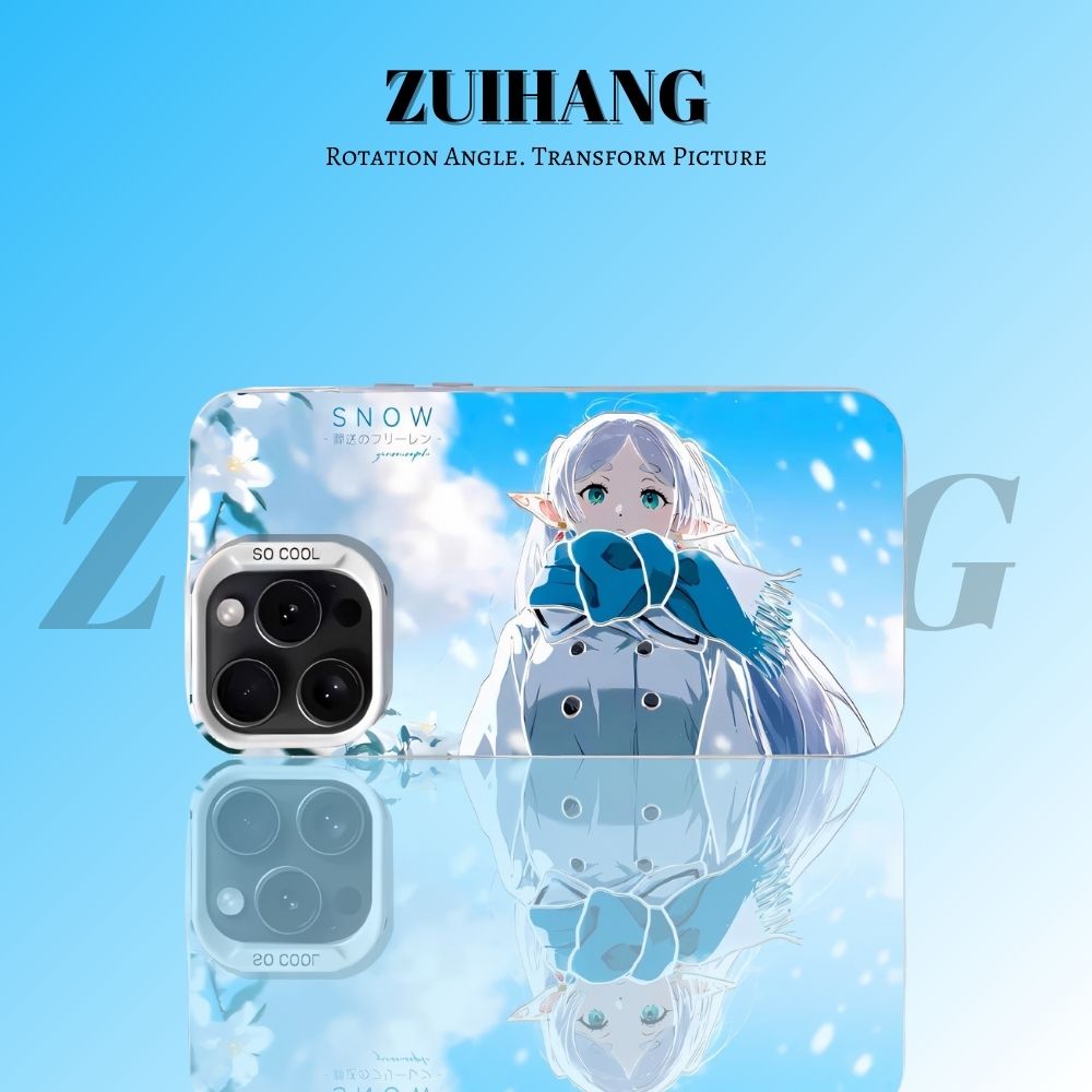 芙莉蓮彩銀線條漸變防摔手機殼