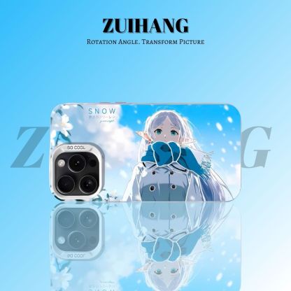 芙莉蓮彩銀線條漸變防摔手機殼