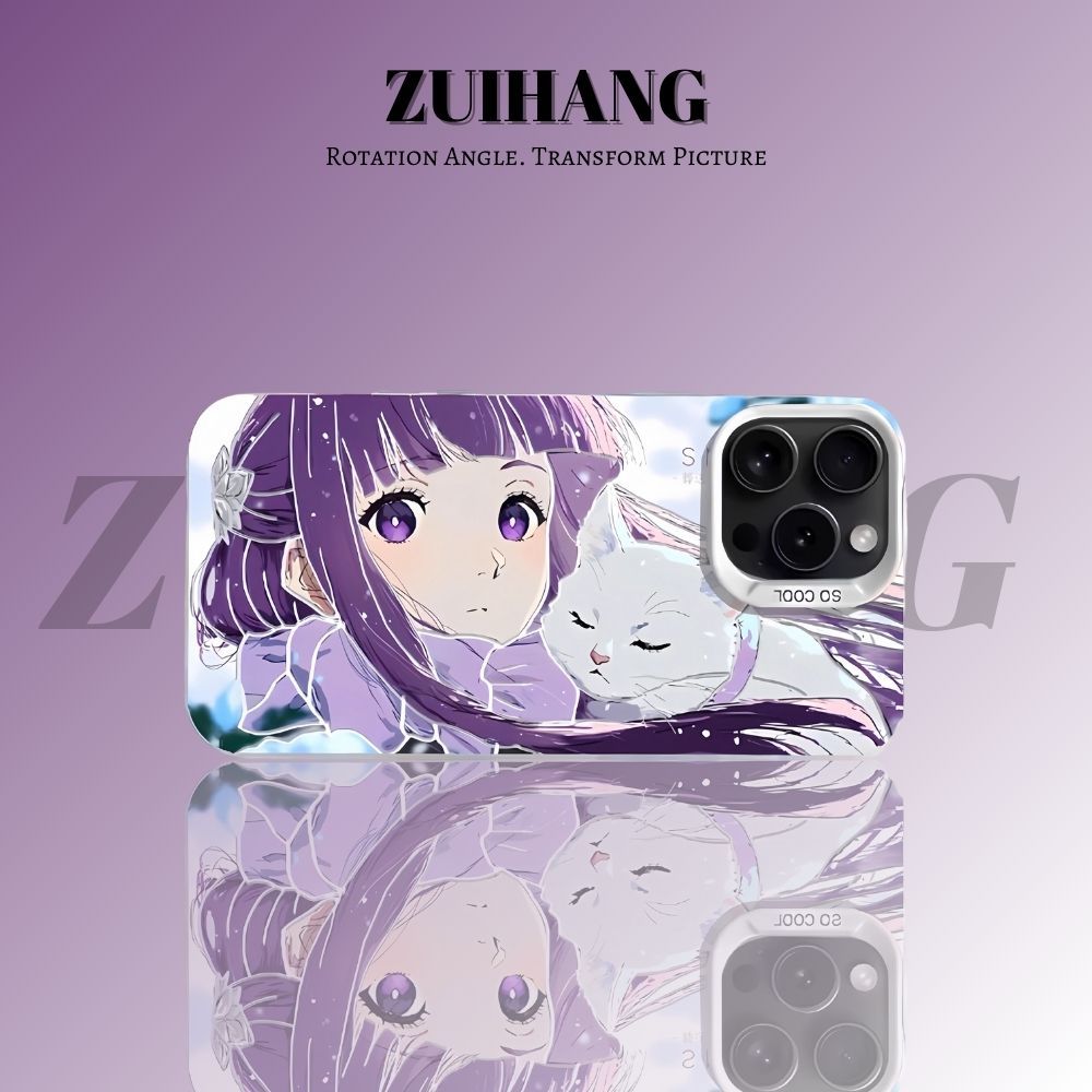 芙莉蓮彩銀線條漸變防摔手機殼