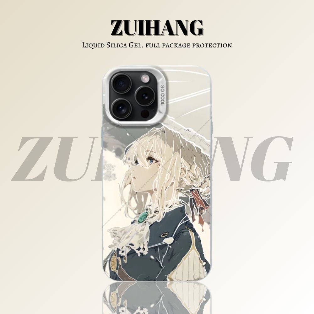 【大集合3.0】動漫彩銀線條漸變防摔手機殼