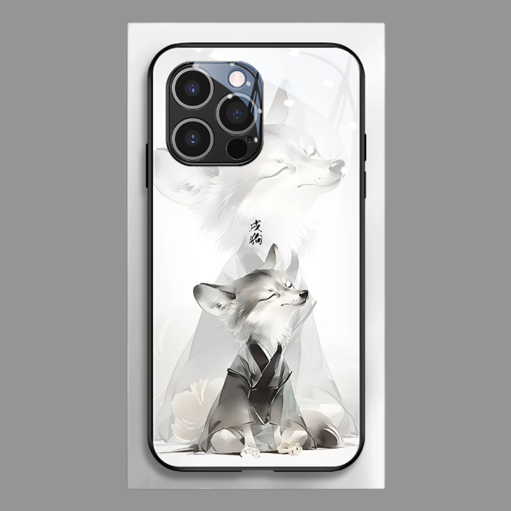 水墨十二生肖新款高清全包防摔玻璃殼