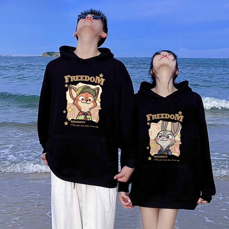 動物方城市新款 親子情侶男女連帽衛衣