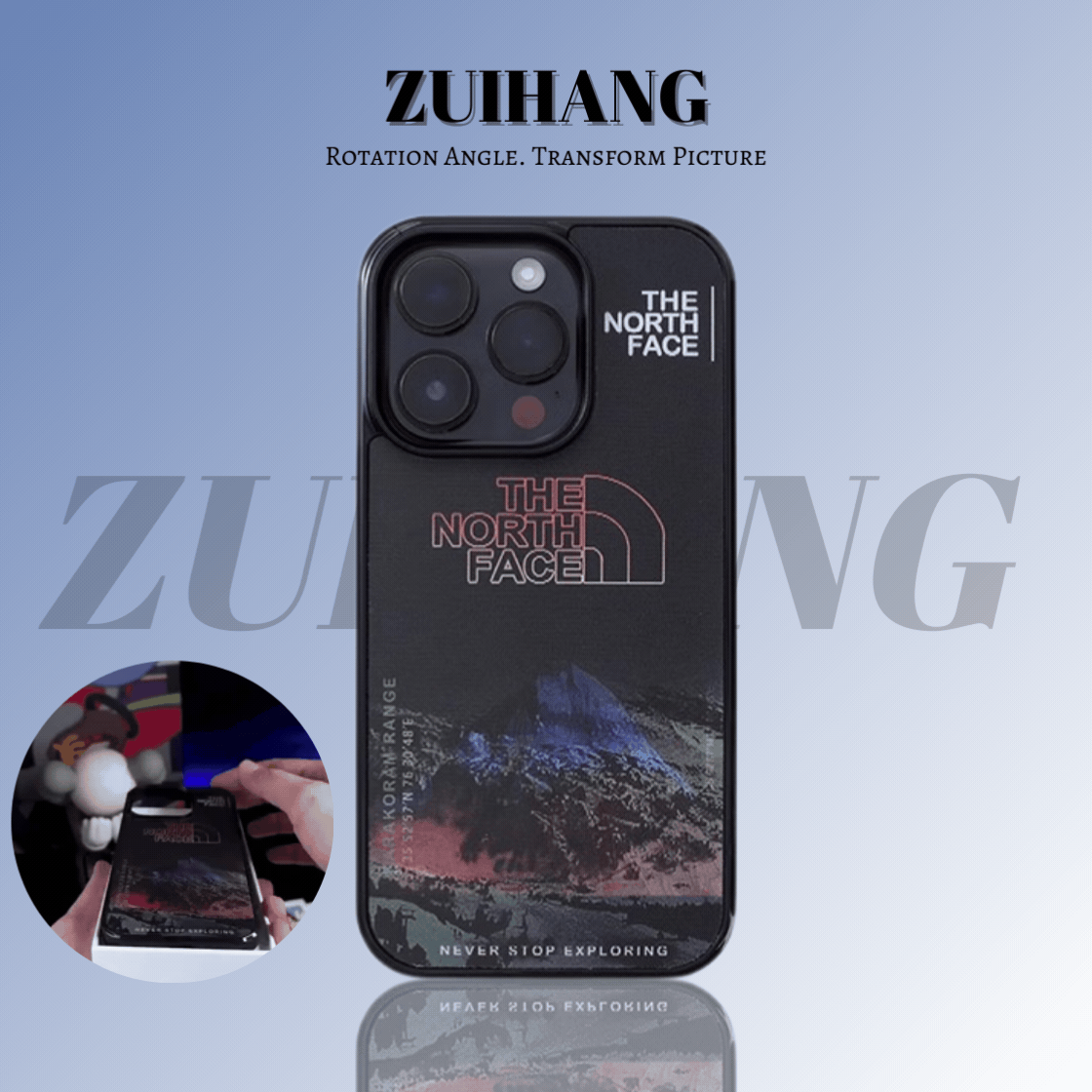 雪山北面3D幻圖磁吸防摔手機殼