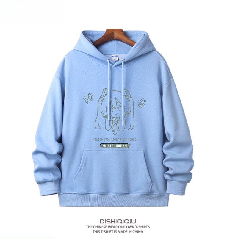 初音未來 聯名衛衣新款 親子情侶裝連帽衛衣