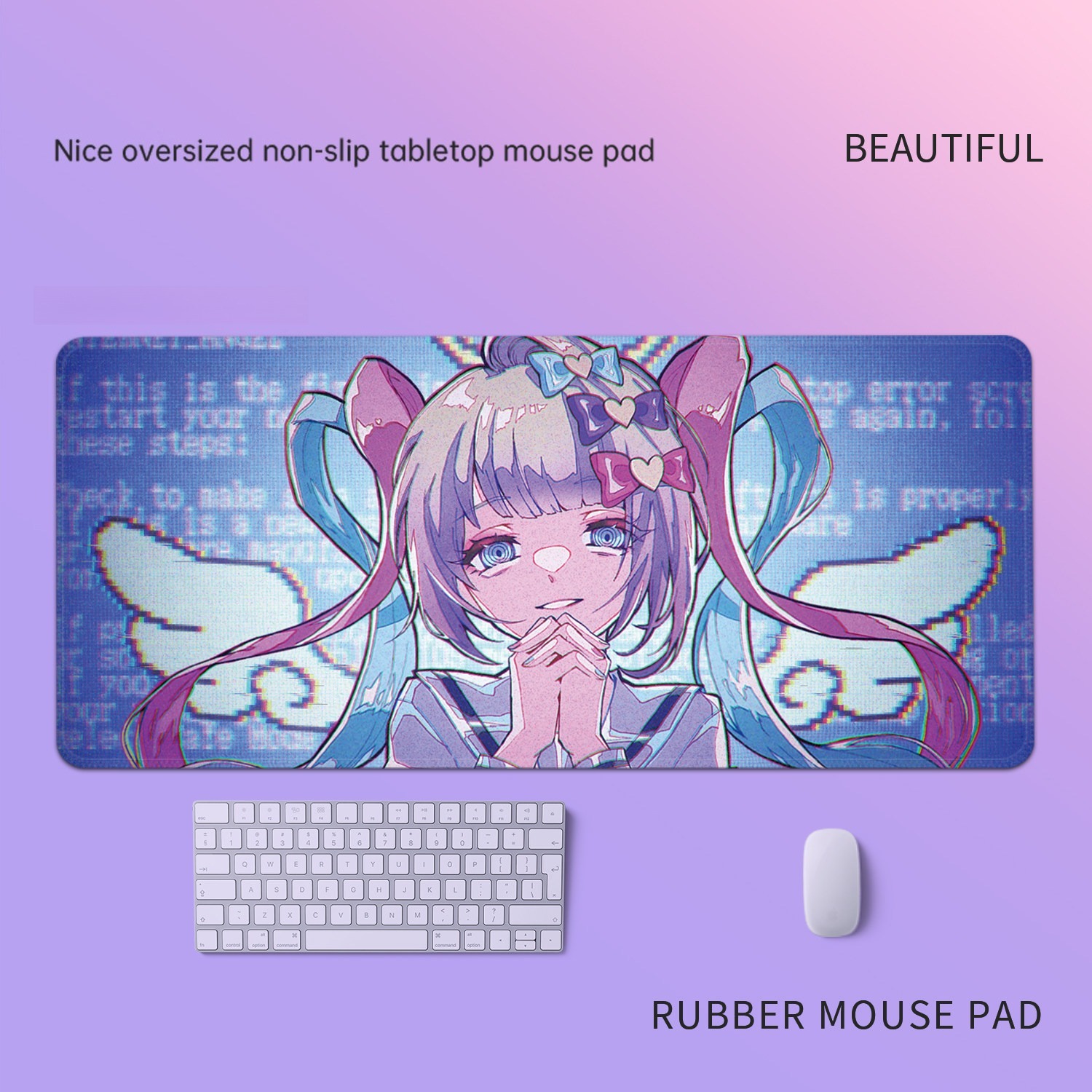 主播女孩重度依賴 主題桌墊 布質滑鼠墊