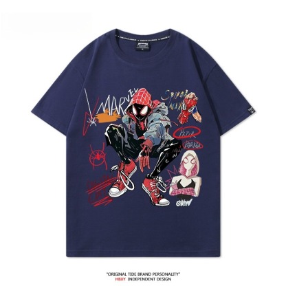 蜘蛛人：穿越新宇宙SpiderMan 印花短袖T恤