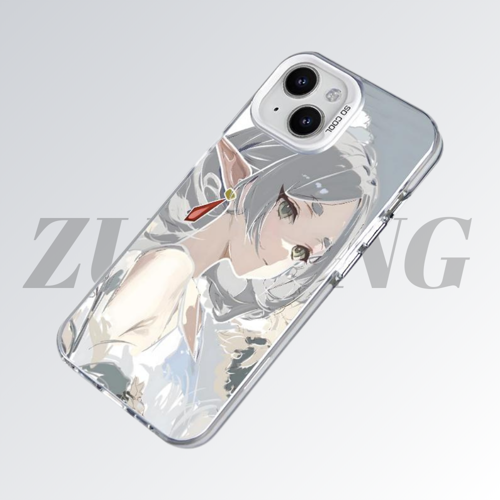 芙莉蓮彩銀線條漸變防摔手機殼