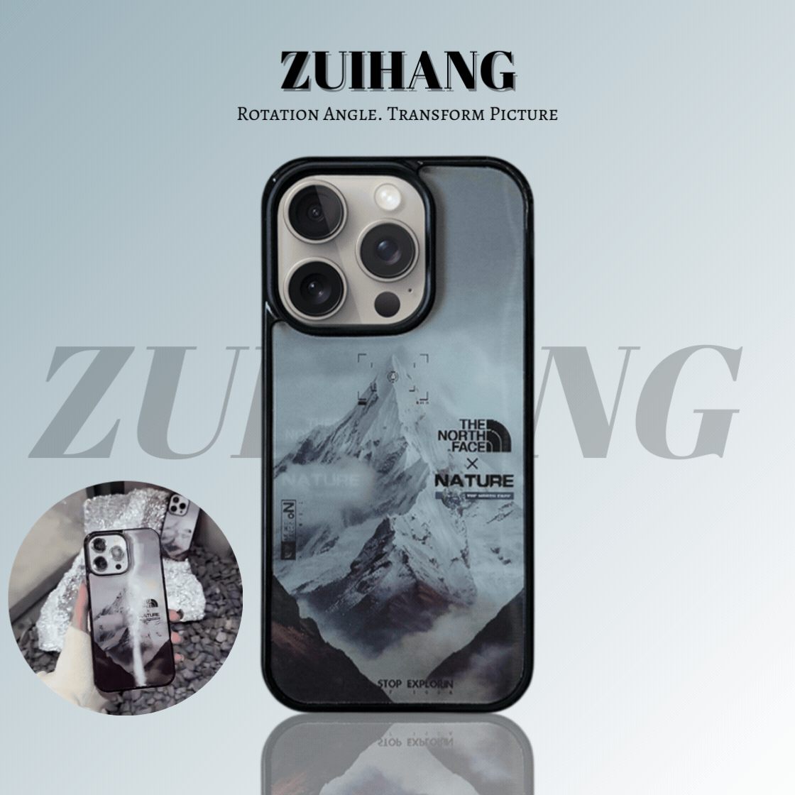 北面雪山3D幻圖磁吸防摔手機殼