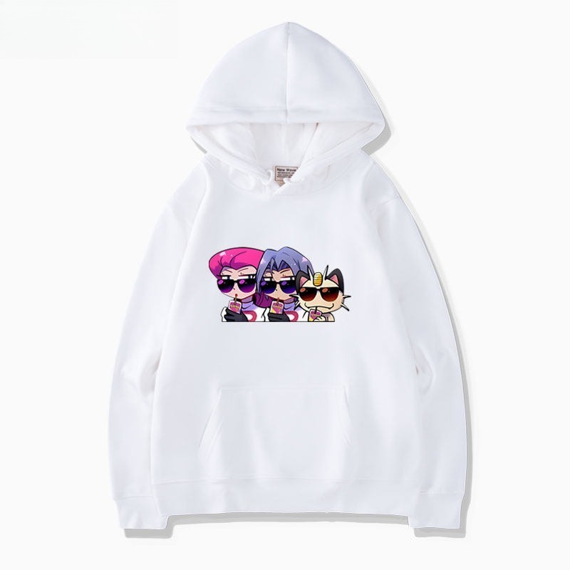 寶可夢火箭隊 聯名衛衣新款 親子情侶裝連帽衛衣