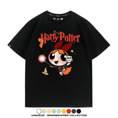 飛天小女警 X Harry Potter周邊 印花短袖T恤