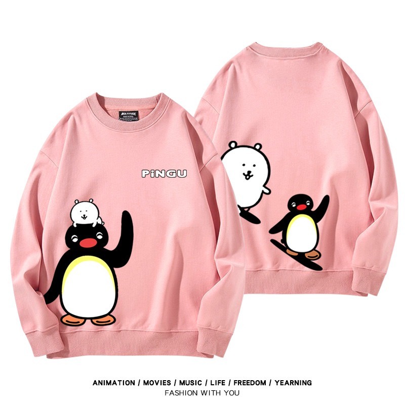 Pingu企鵝家族聯名親子情侶裝 圓領長袖
