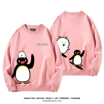 Pingu企鵝家族聯名親子情侶裝 圓領長袖