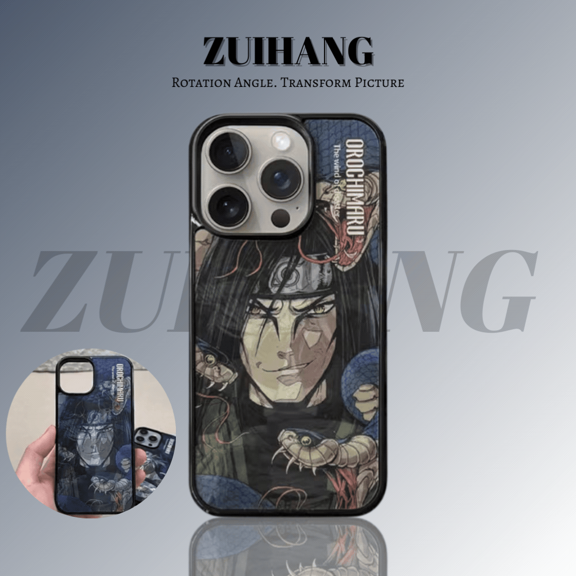 火影大蛇丸3D幻圖磁吸防摔手機殼