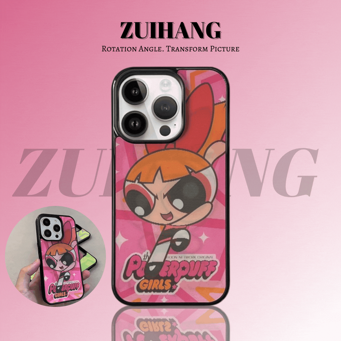飛天小女警3D幻圖磁吸防摔手機殼