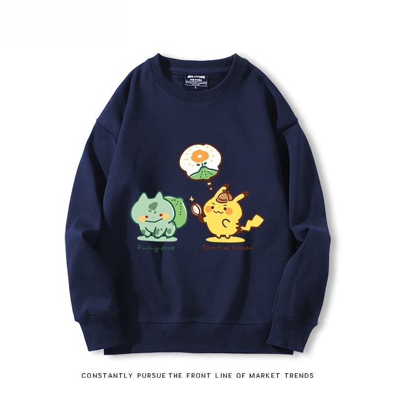 精靈寶可夢Q版 聯名親子情侶裝 圓領長袖