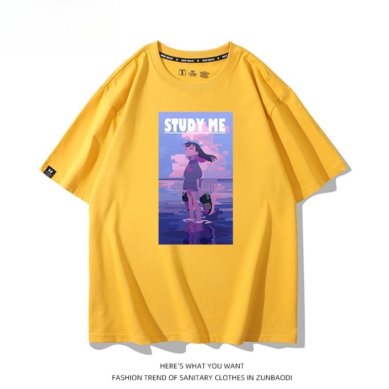 永遠是深夜有多好 2026親子情侶男女同款 印花短袖T恤