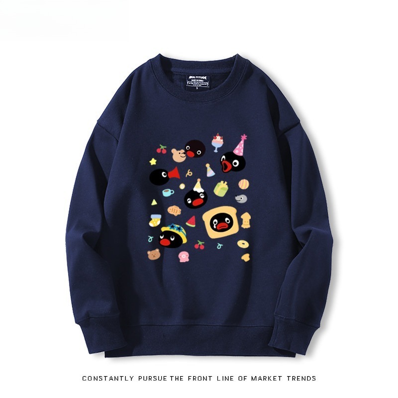 pingu 聯名親子情侶裝 圓領長袖