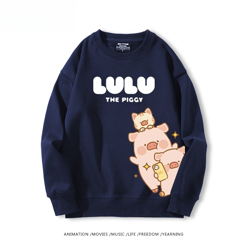 LuLu豬 聯名親子情侶裝 圓領長袖