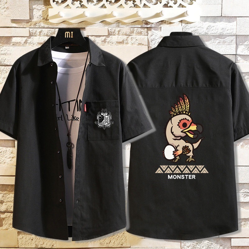 魔物獵人 周邊印花短袖襯衫