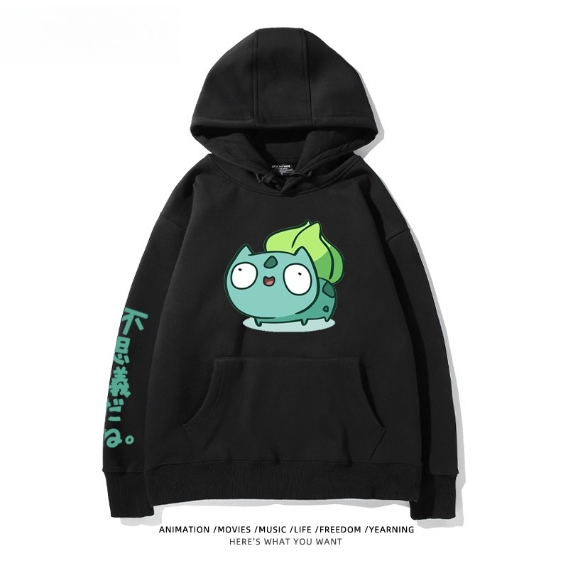 寶可夢Q版搞怪新款 親子情侶男女款連帽衛衣