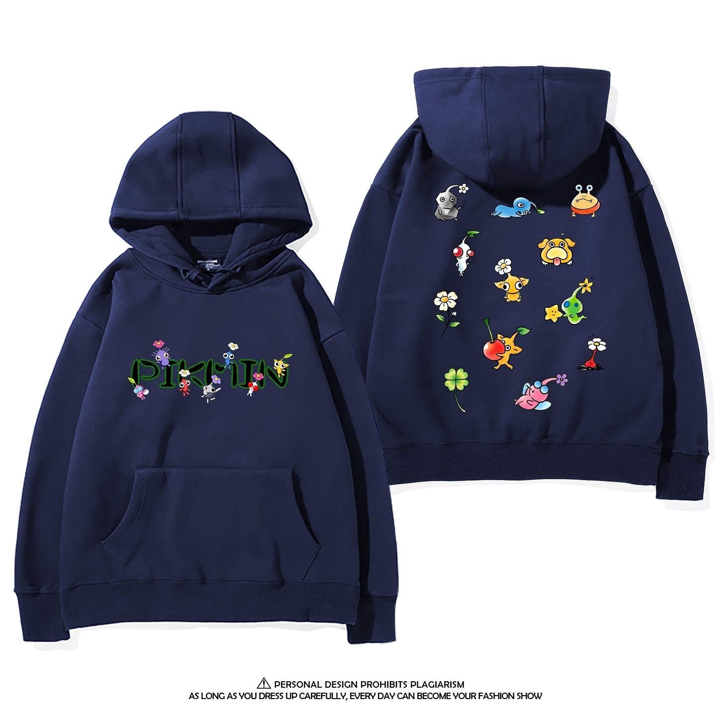 皮克敏PIKMIN4 聯名衛衣新款 親子情侶裝連帽衛衣