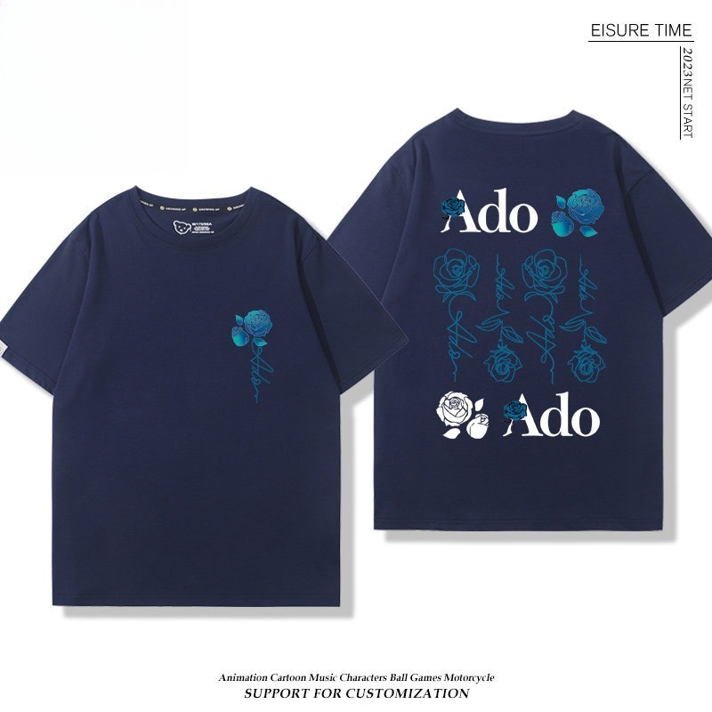 Ado歌手 2026親子情侶男女同款 印花短袖T恤