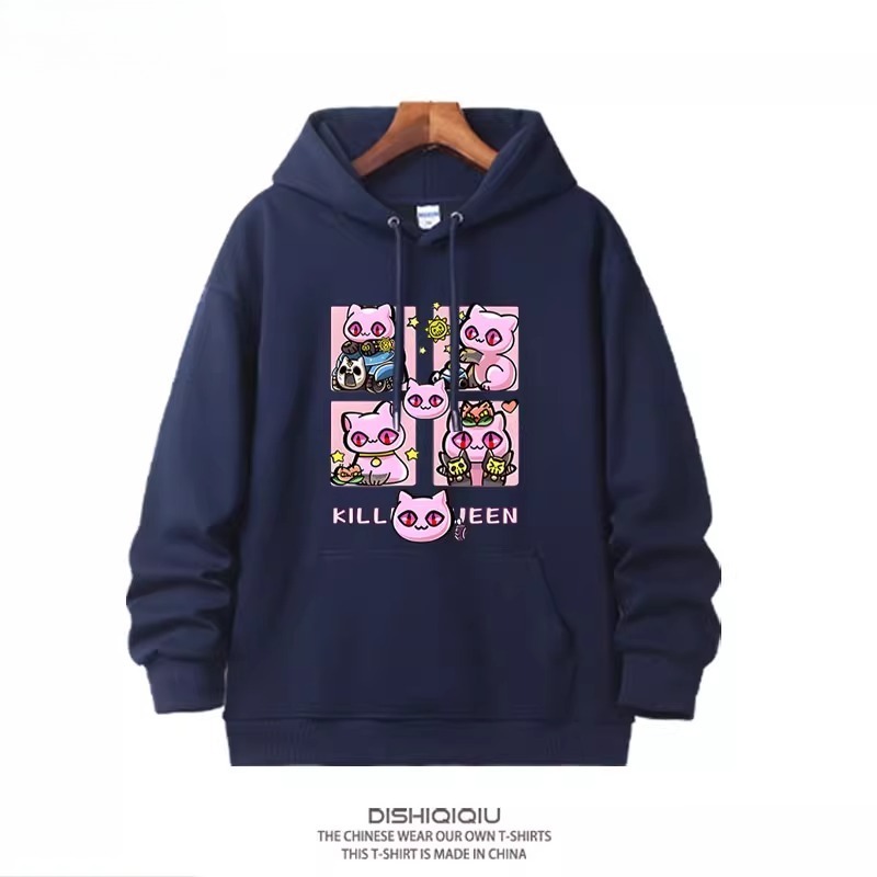 JOJO的奇妙冒險殺手皇后吉良吉影 2025秋冬新款親子情侶裝連帽衛衣