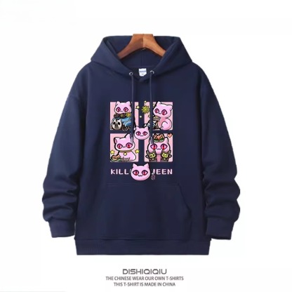 JOJO的奇妙冒險殺手皇后吉良吉影 2025秋冬新款親子情侶裝連帽衛衣