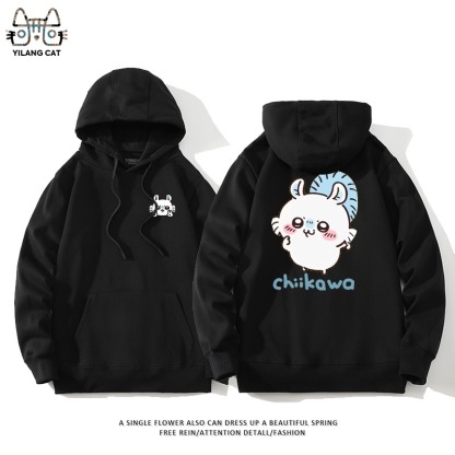 Chiikawa聯名衛衣2025秋冬新款親子情侶裝連帽衛衣