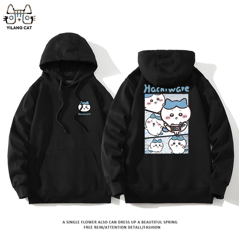 Chiikawa聯名衛衣2025秋冬新款親子情侶裝連帽衛衣