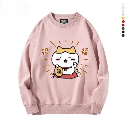 新年chiikawa 2026秋冬新款親子情侶裝 圓領長袖/連帽衛衣