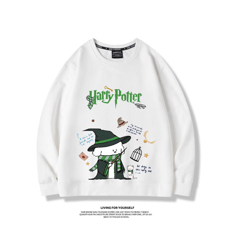 線條小狗2023親子情侶裝 圓領長袖