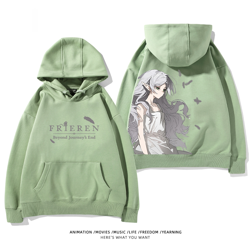 葬送的芙莉蓮 2024秋冬新款親子情侶裝薄絨款連帽衛衣