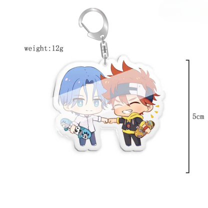 無限滑板喜屋武歷亞克力鑰匙扣掛飾雙面透明 【單買三件起送】