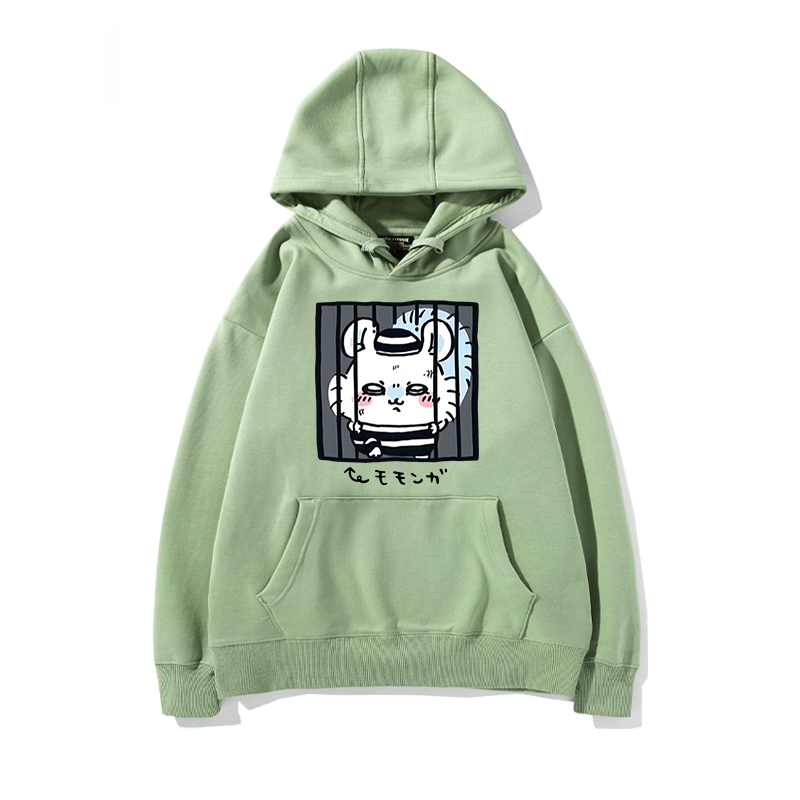 chiikawa 2024秋冬新款親子情侶裝薄絨款連帽衛衣