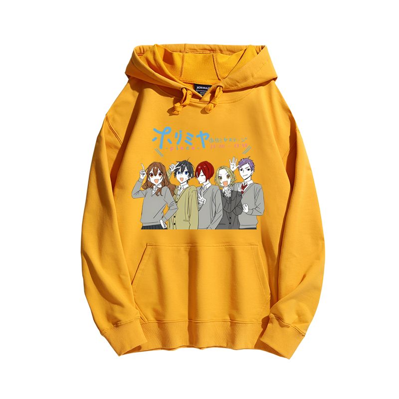 堀與宮村聯名衛衣2023秋冬新款親子情侶裝薄絨款連帽衛衣