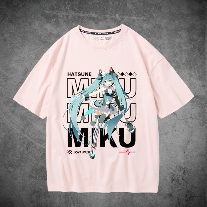 初音未來聯名衛衣2024秋冬新款親子情侶裝薄絨款連帽衛衣