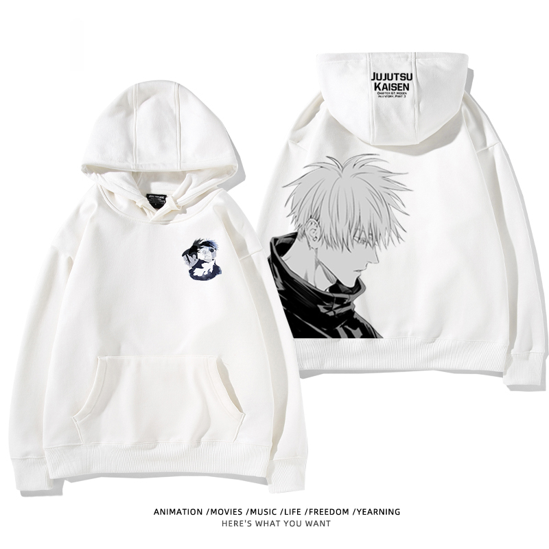 咒術迴戰聯名衛衣2024秋冬新款親子情侶裝薄絨款連帽衛衣