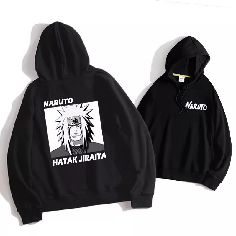火影忍者聯名衛衣2024秋冬新款親子情侶裝薄絨款連帽衛衣