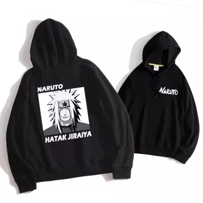 火影忍者聯名衛衣2024秋冬新款親子情侶裝薄絨款連帽衛衣