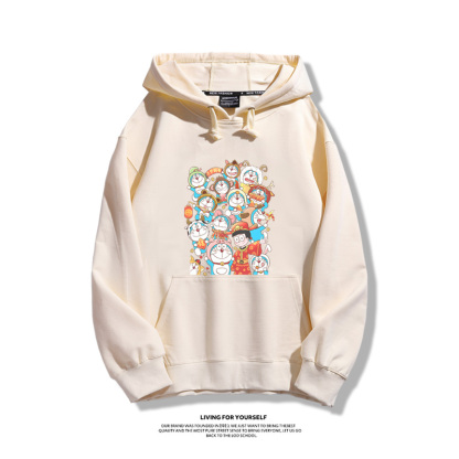 叮噹貓龍年聯名衛衣2024秋冬新款親子情侶裝薄絨款連帽衛衣