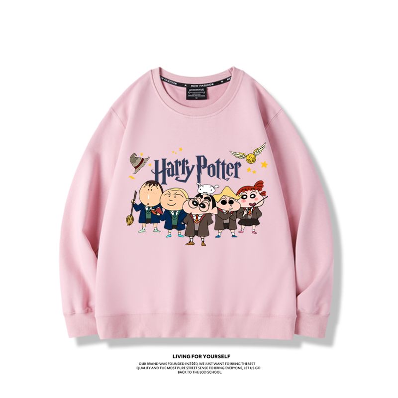 蠟筆小新x哈利波特2023親子情侶裝 圓領長袖