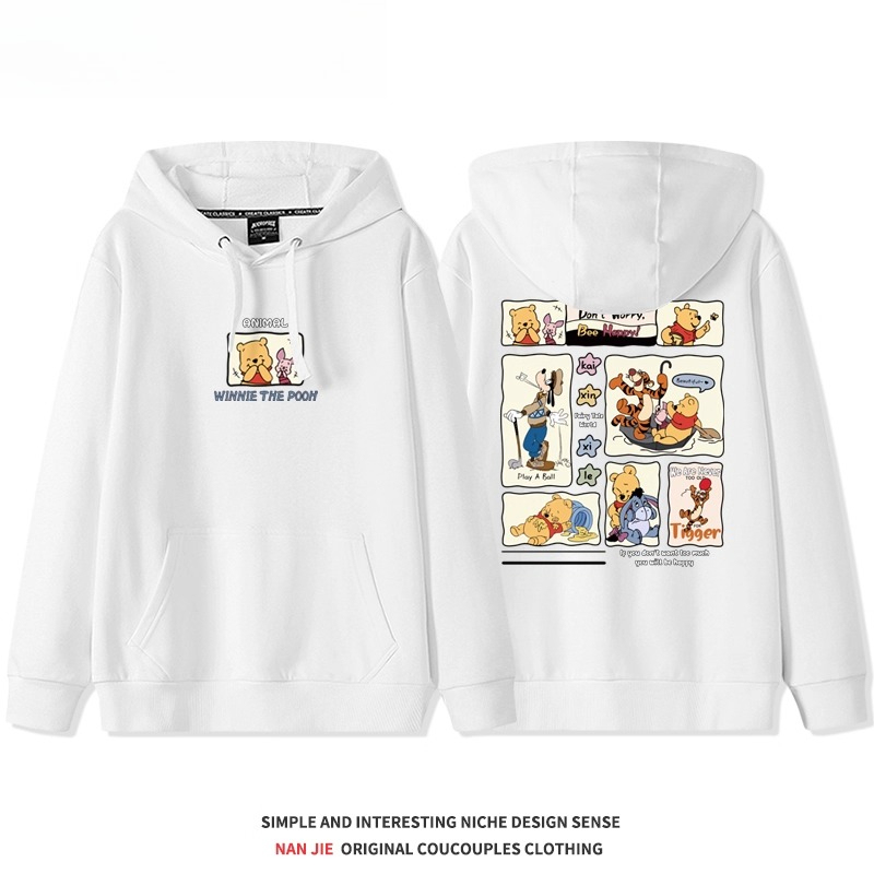 小熊維尼 聯名衛衣2025秋冬新款 親子情侶裝連帽衛衣