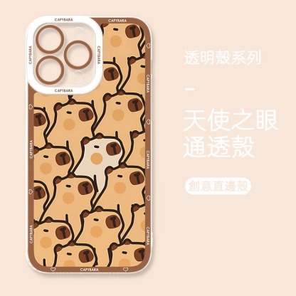 蘋果 系列卡皮巴拉天使眼透明防摔軟殼