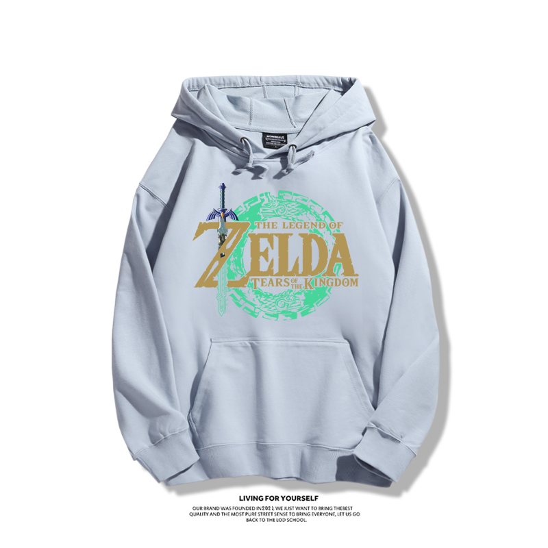 薩爾達傳說王國之淚聯名衛衣2024秋冬新款親子情侶裝薄絨款連帽衛衣