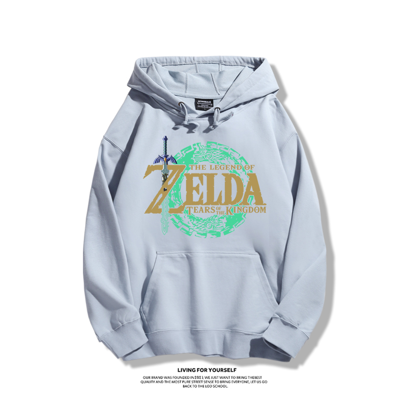 薩爾達傳說王國之淚聯名衛衣2024秋冬新款親子情侶裝薄絨款連帽衛衣