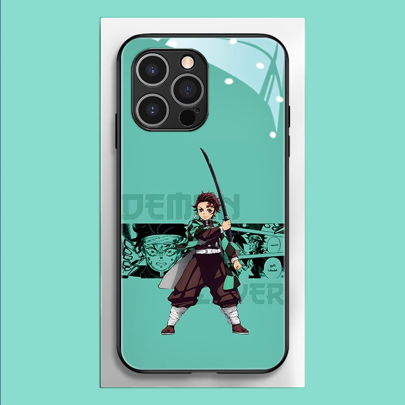 鬼滅之刃新款高清全包防摔玻璃殼